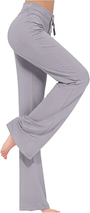 2025 Trendy Fitness Athletic Pants for Women Loose High Waist Wide Leg Trousers Workout Out Slim Casual Yoga Gym Pant