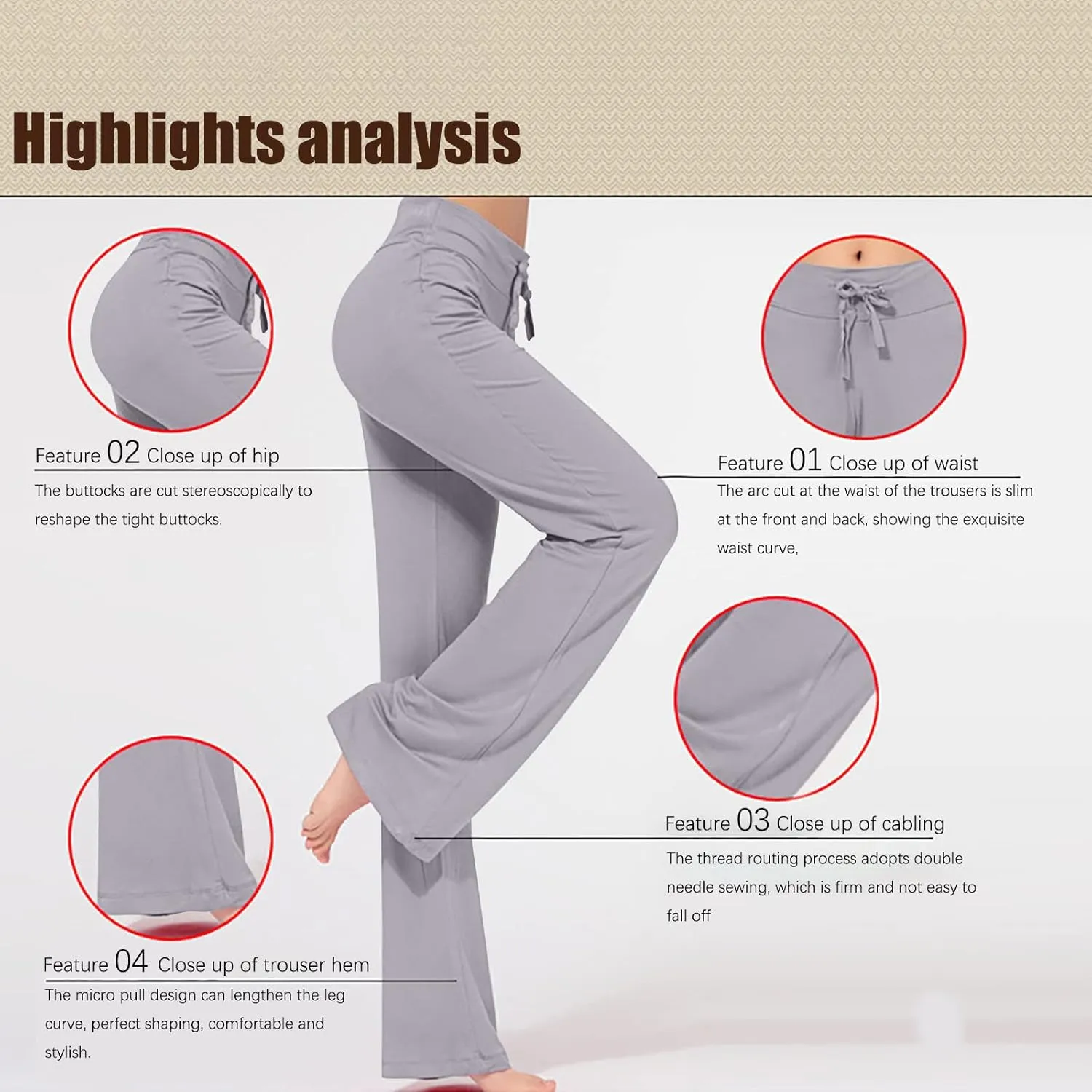 2025 Trendy Fitness Athletic Pants for Women Loose High Waist Wide Leg Trousers Workout Out Slim Casual Yoga Gym Pant
