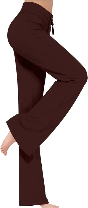 2025 Trendy Fitness Athletic Pants for Women Loose High Waist Wide Leg Trousers Workout Out Slim Casual Yoga Gym Pant