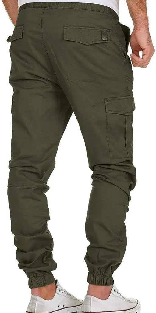 Cargo Pants for Men Big and Tall Straight Leg Trousers Lightweight Multi-Pocket Men's Casual Cargo Pants Hiking Pants