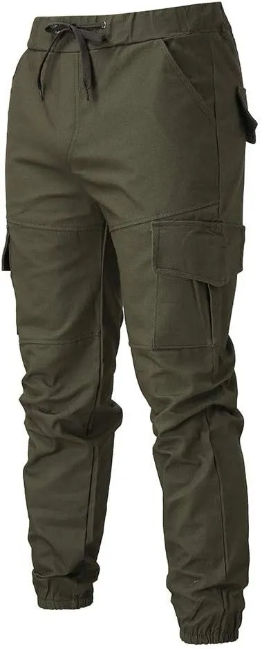 Cargo Pants for Men Big and Tall Straight Leg Trousers Lightweight Multi-Pocket Men's Casual Cargo Pants Hiking Pants