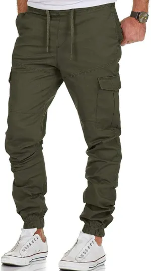Cargo Pants for Men Big and Tall Straight Leg Trousers Lightweight Multi-Pocket Men's Casual Cargo Pants Hiking Pants