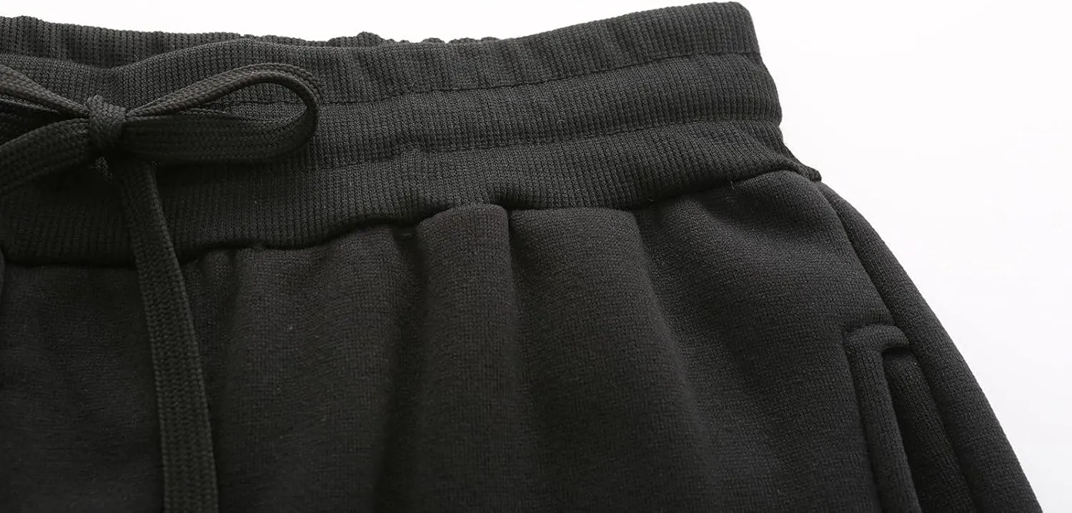 Cargo Sweatpants for Men Big and Tall Drawstring Sports Trousers Stretch Elastic Waist Gym Running Pants Cargo Hiking
