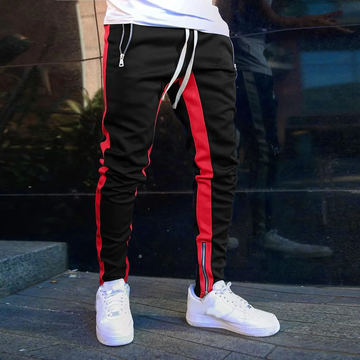 Cargo Trousers for Men Casual Multiple Pockets Outdoor Straight Type Fitness Long Pants Cargo Pants Trousers Cotton