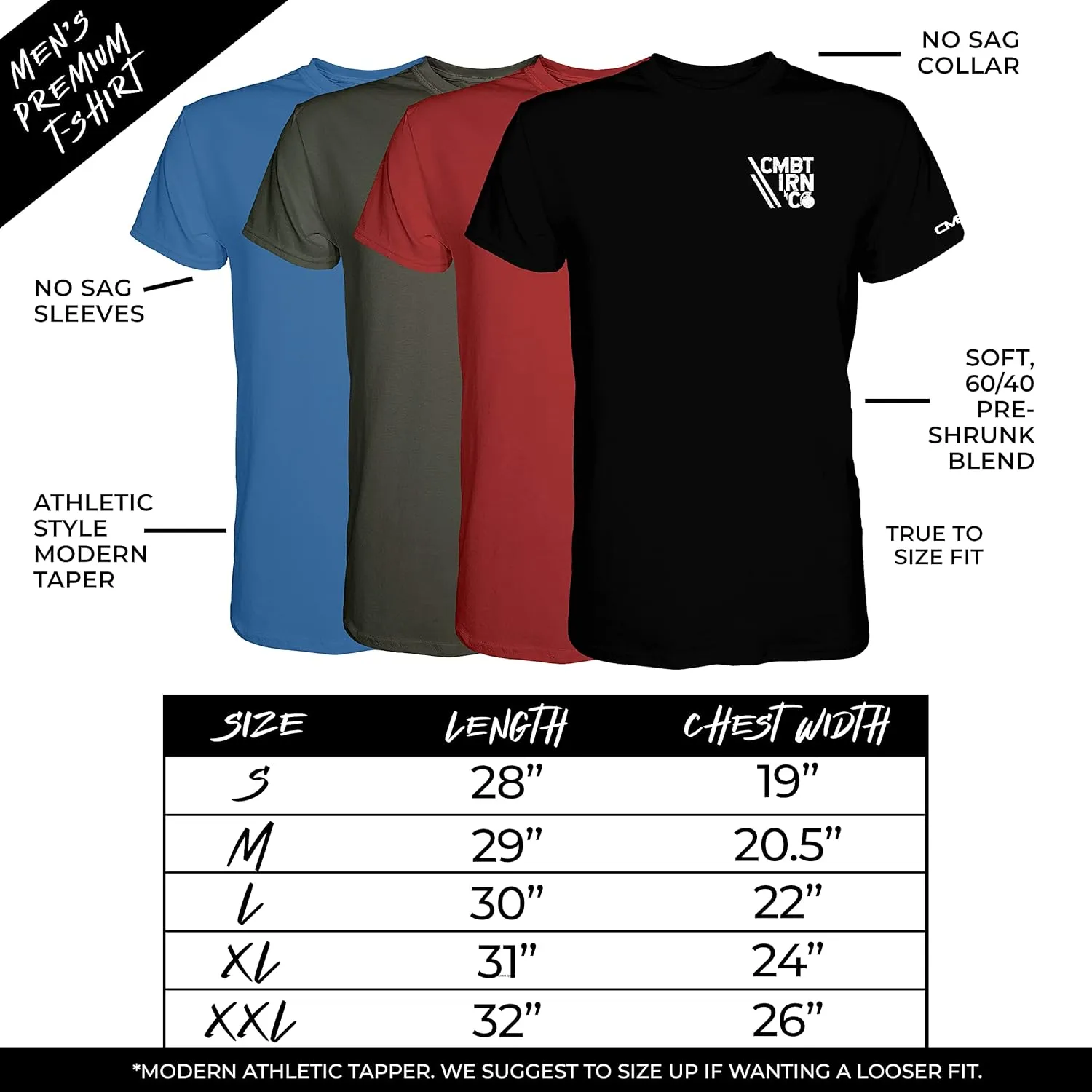 Combat Iron Clean Up Crew Operator Skull Men's Graphic Short Sleeve T-Shirt - Athletic Fit Tees Men