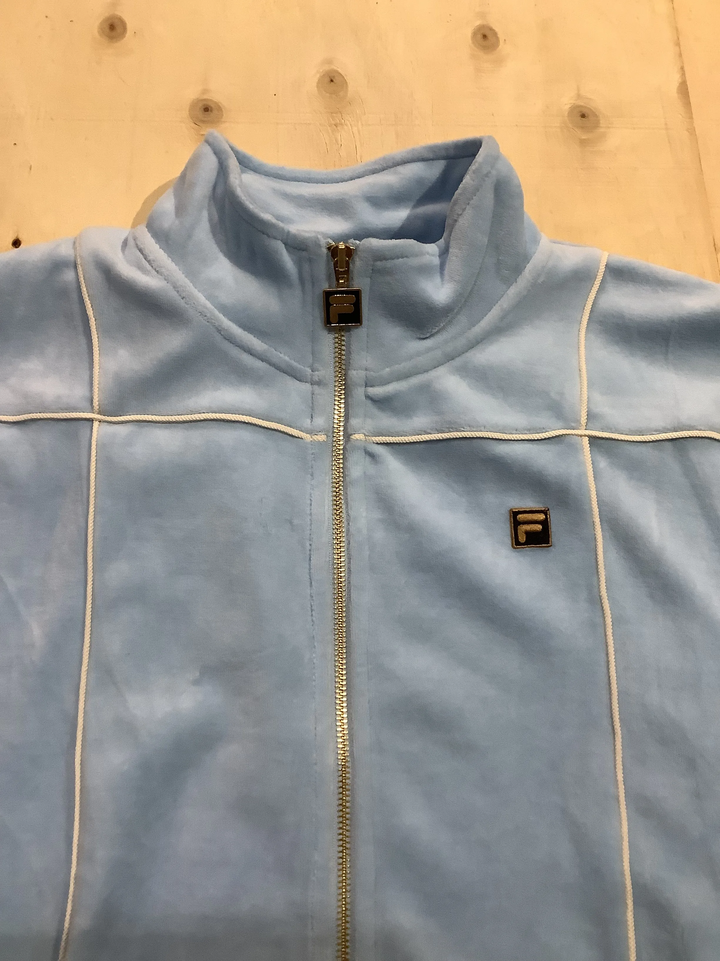Fila Gold Nicols Velour Track Top - Sky