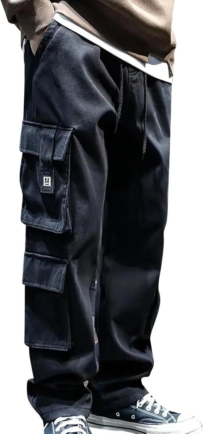 GIERIDUC Mens Joggers Pants Sweatpants Sweatpants That Look Like Khakis Formal Pants for Men Black Long Pants in The Summer