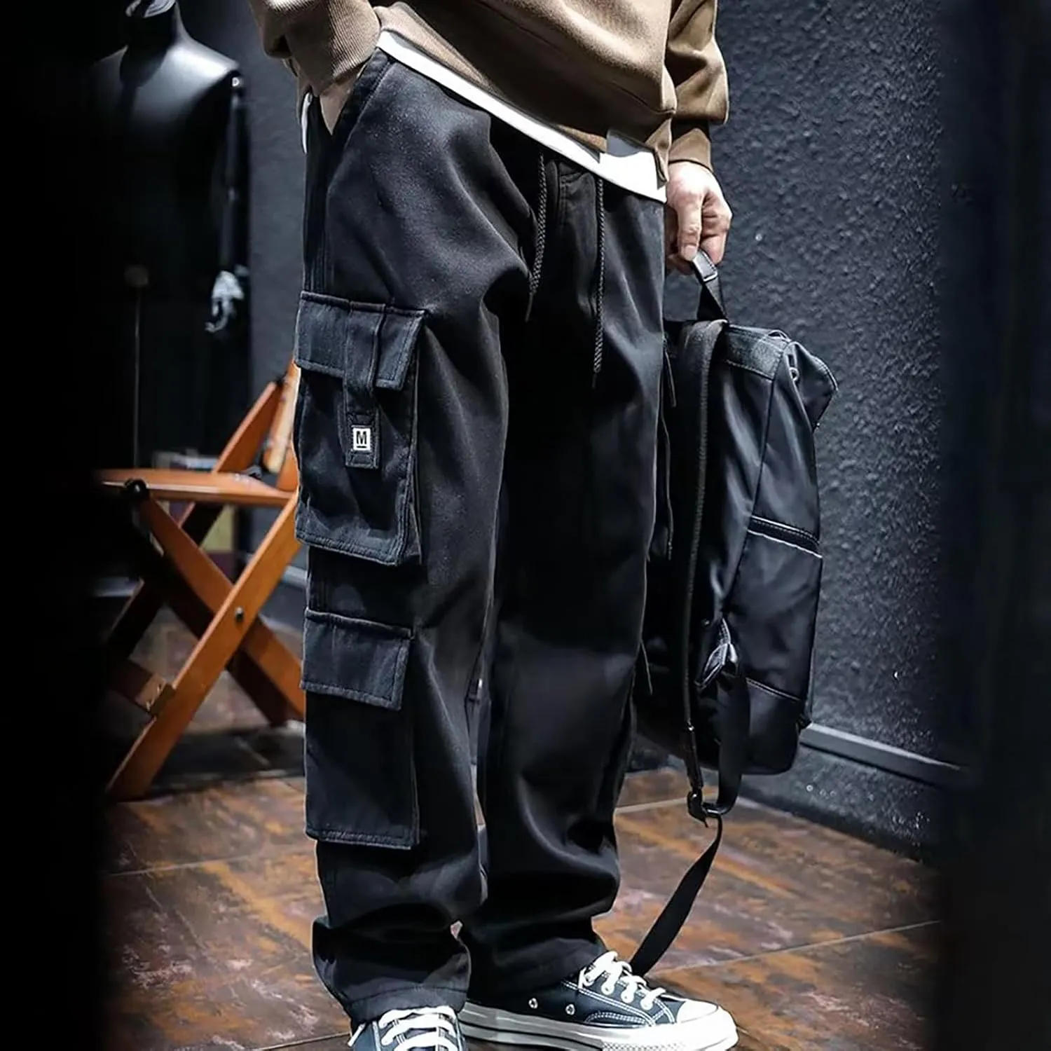 GIERIDUC Mens Joggers Pants Sweatpants Sweatpants That Look Like Khakis Formal Pants for Men Black Long Pants in The Summer