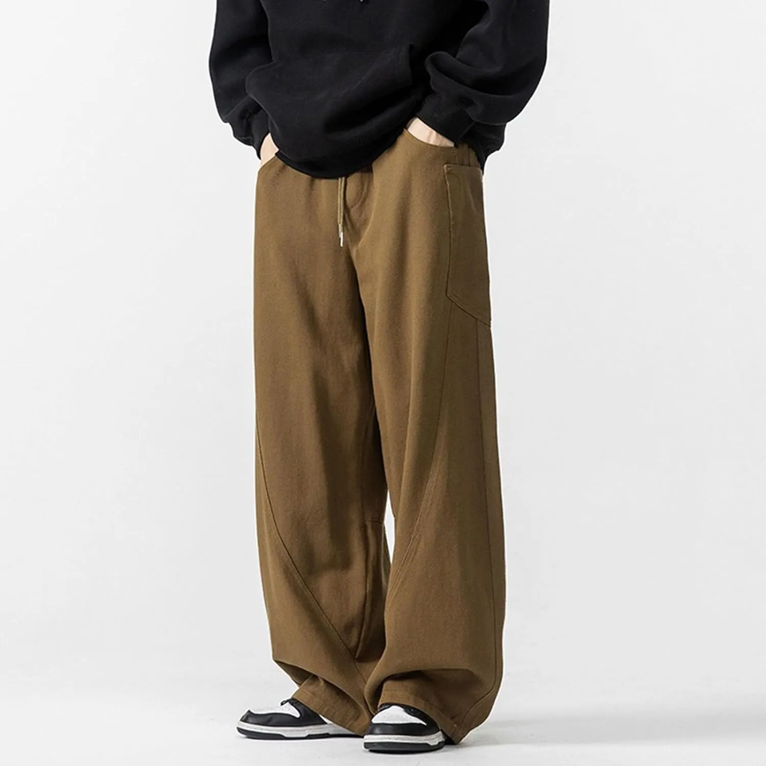 Men's Athletic Sweatpants Unisex Wide Leg Y2k Baggy Workout Harem Pants Casual Loose Hippie Summer Trouser Streetwear