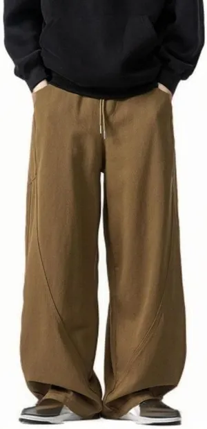 Men's Athletic Sweatpants Unisex Wide Leg Y2k Baggy Workout Harem Pants Casual Loose Hippie Summer Trouser Streetwear