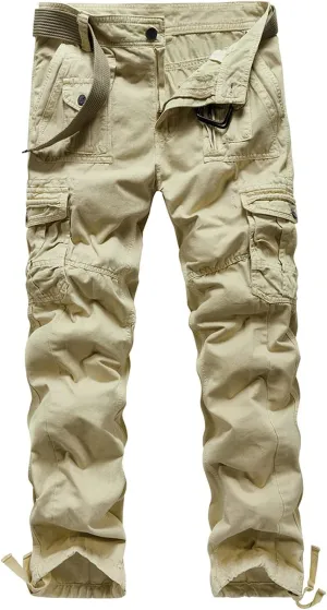 Mens Casual Tactical Pants Ripstop Durable Athletic Tactical Cargo Pants Slim Fit Outdoor Hiking Overall Work Trousers