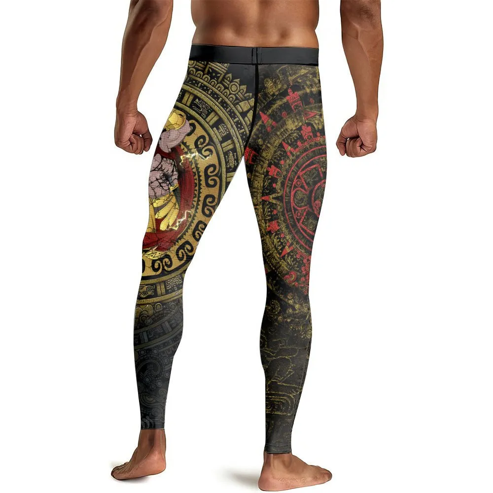 Mighty Aztec Warrior Men's Compression Leggings