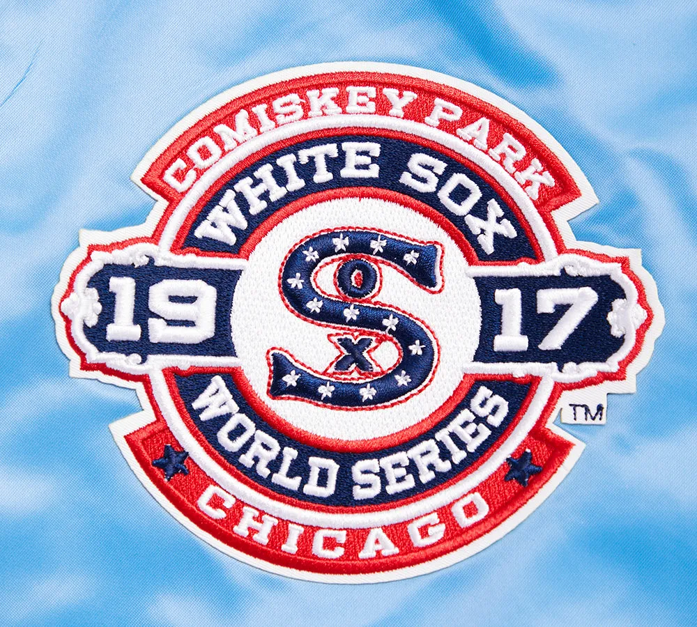 MLB CHICAGO WHITE SOX RETRO CLASSIC MEN'S RIB SATIN JACKET (UNIVERSITY BLUE)