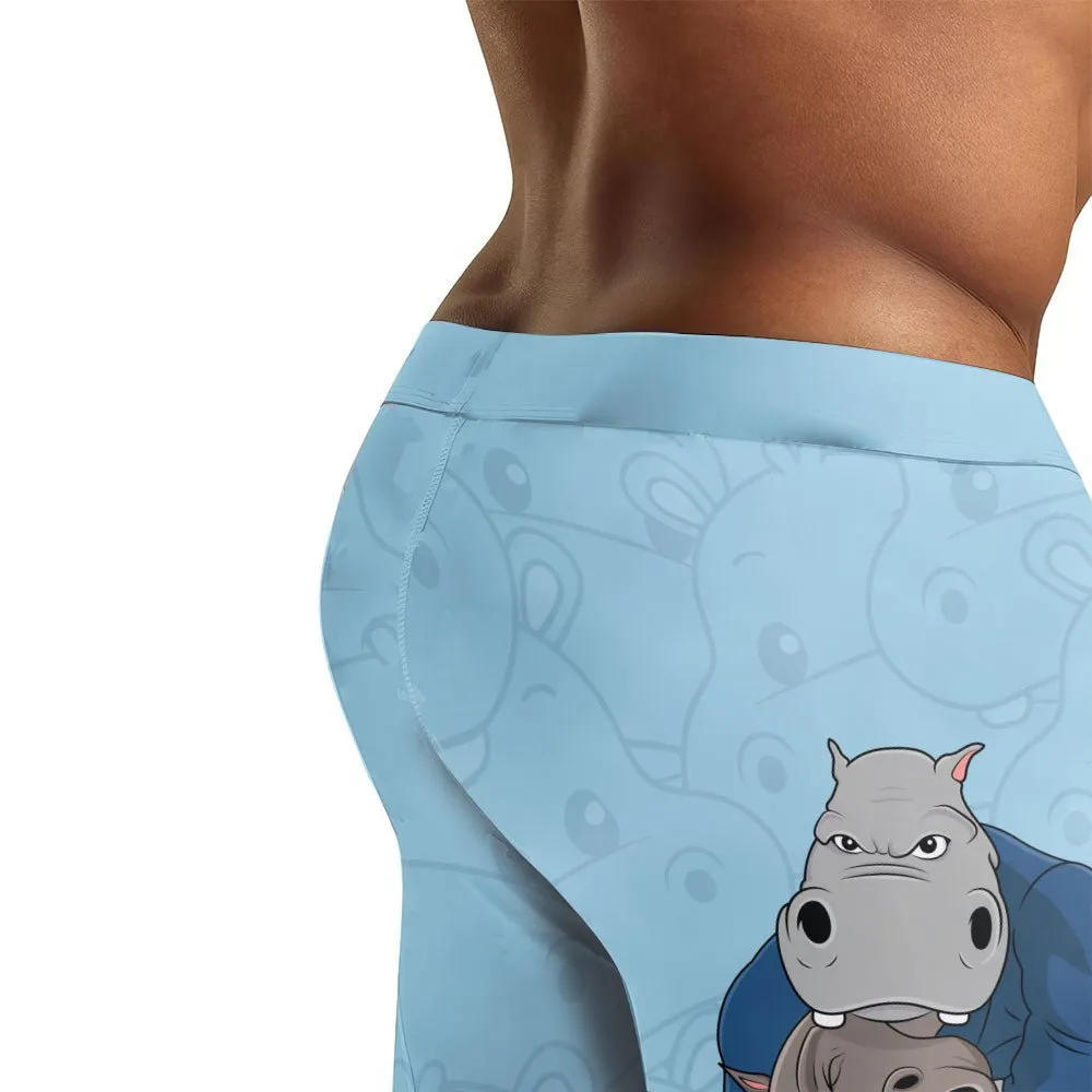 Moo Deng Hippo Choke Men's Compression Leggings