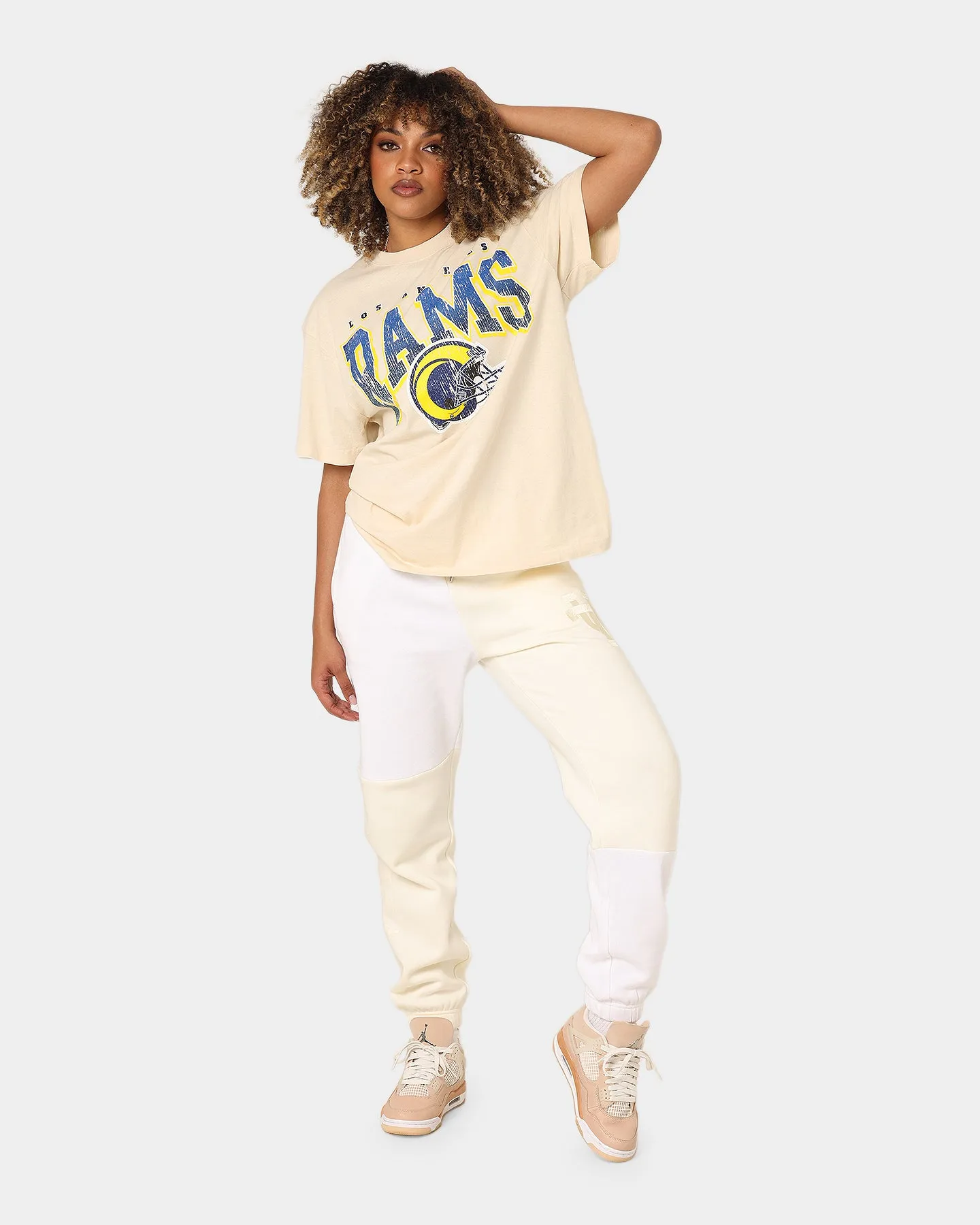 National Collegiate Athletic Association Women's Texas Longhorns Panelled Track Pants Whisper White