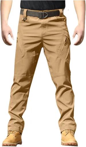 Tactical Cargo Pants for Men Outdoor Hiking Pants Straight Leg Athletic Pants Running Workout Gym Track Pants