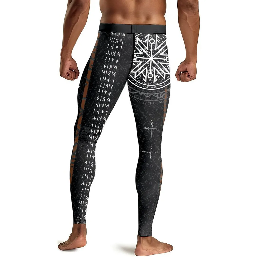 Viking Norse Rune Men's Compression Leggings