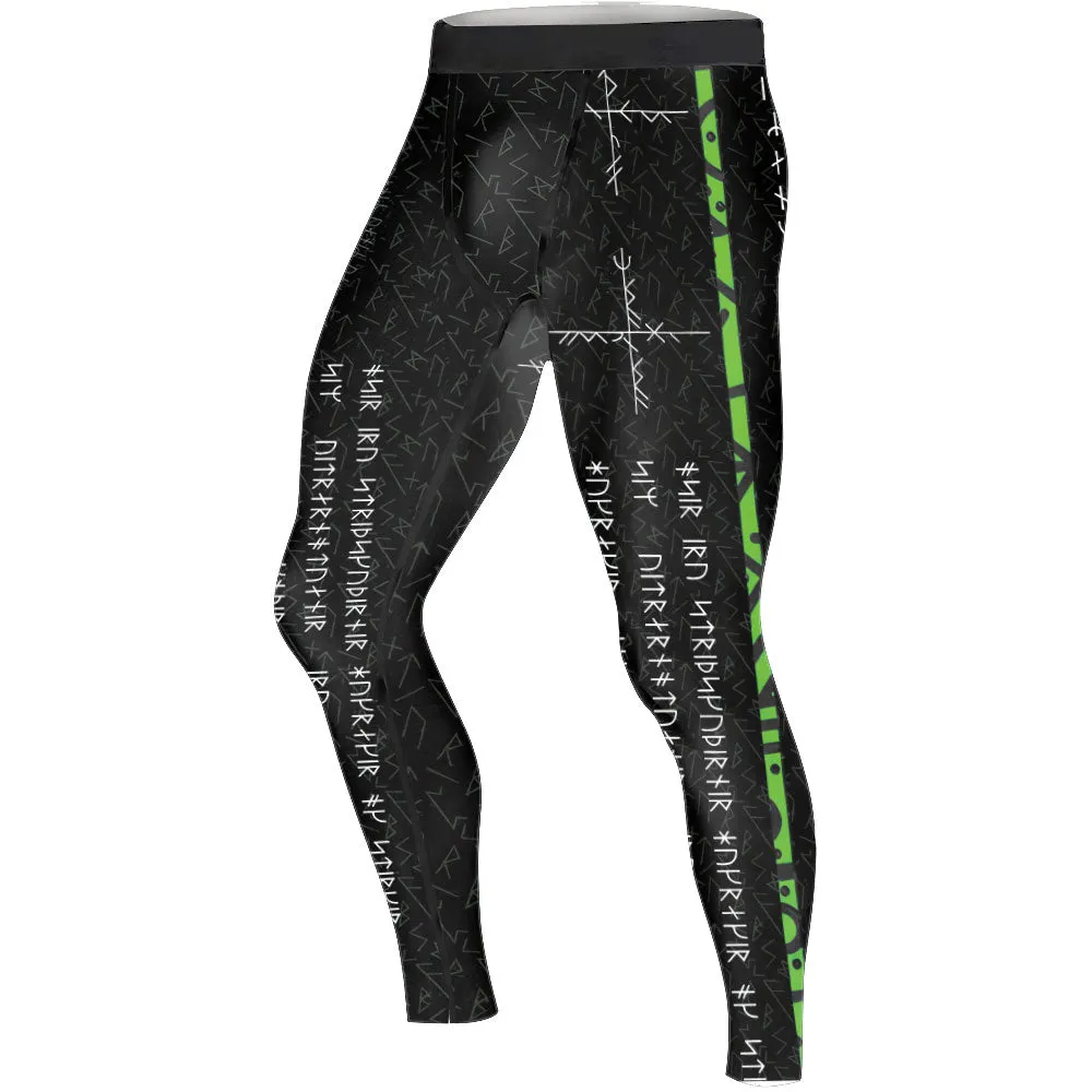 Viking Norse Rune Men's Compression Leggings