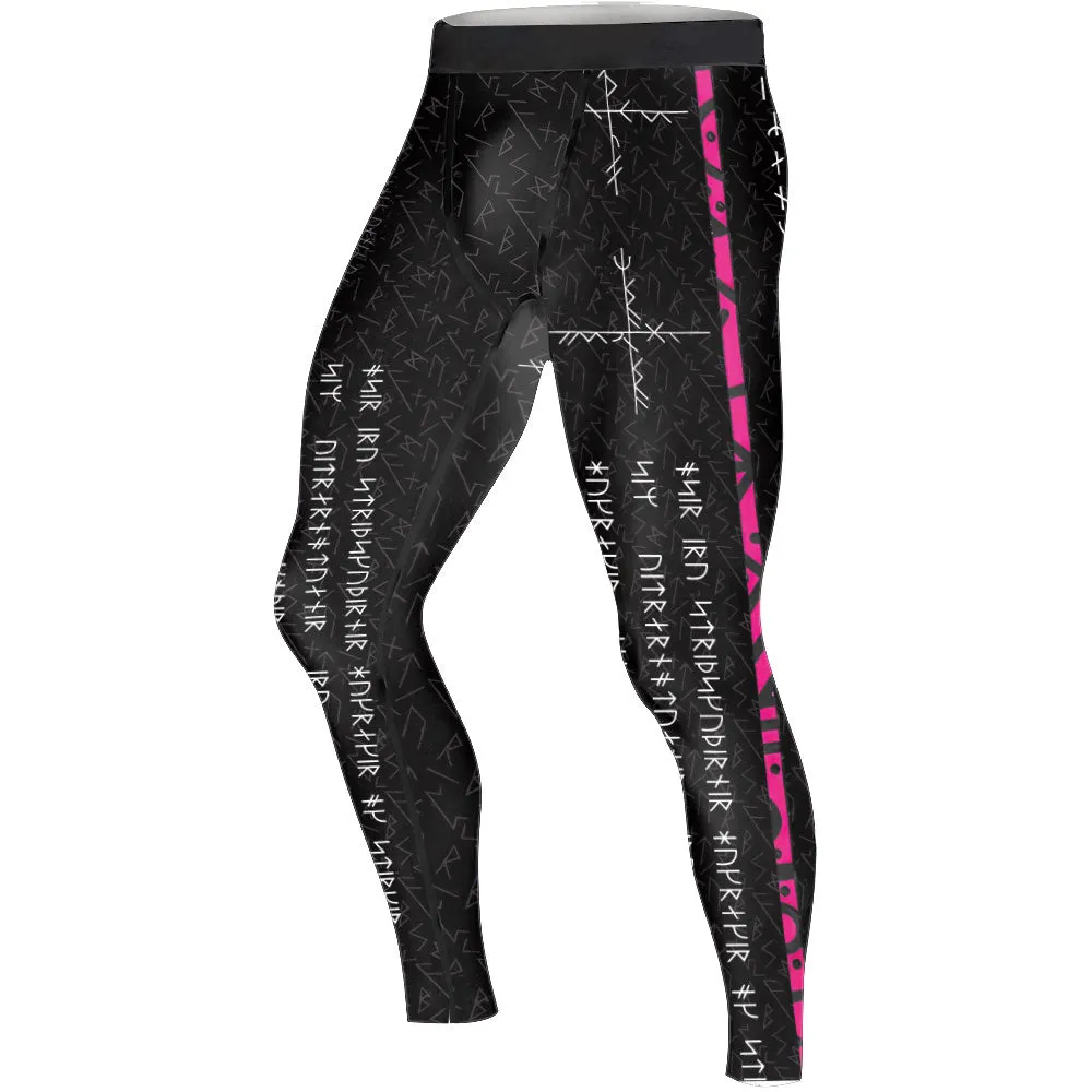 Viking Norse Rune Men's Compression Leggings