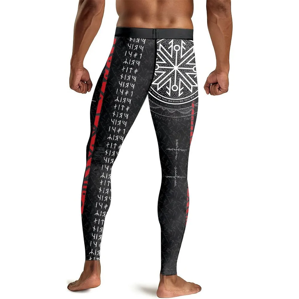 Viking Norse Rune Men's Compression Leggings