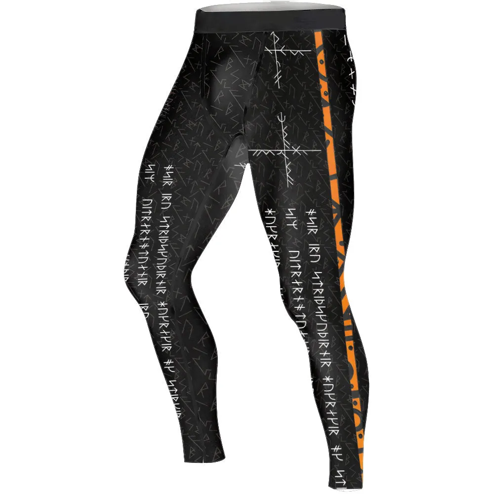 Viking Norse Rune Men's Compression Leggings