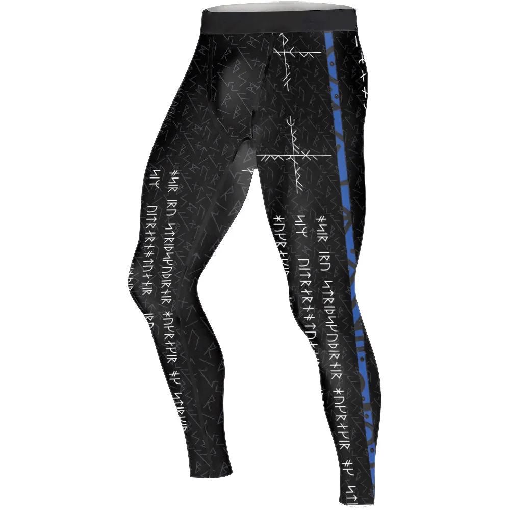 Viking Norse Rune Men's Compression Leggings
