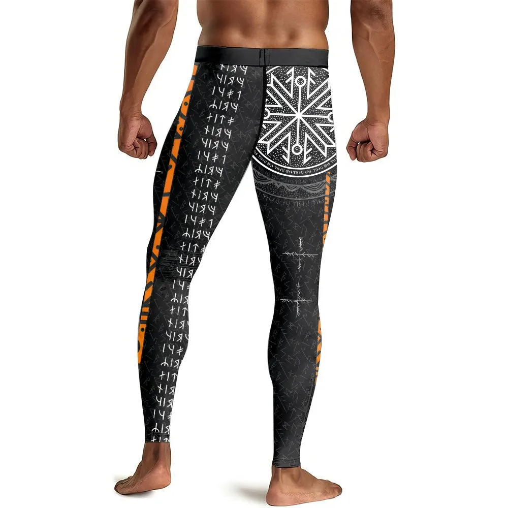 Viking Norse Rune Men's Compression Leggings