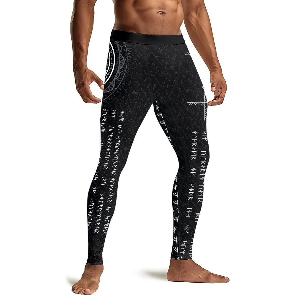 Viking Norse Rune Men's Compression Leggings
