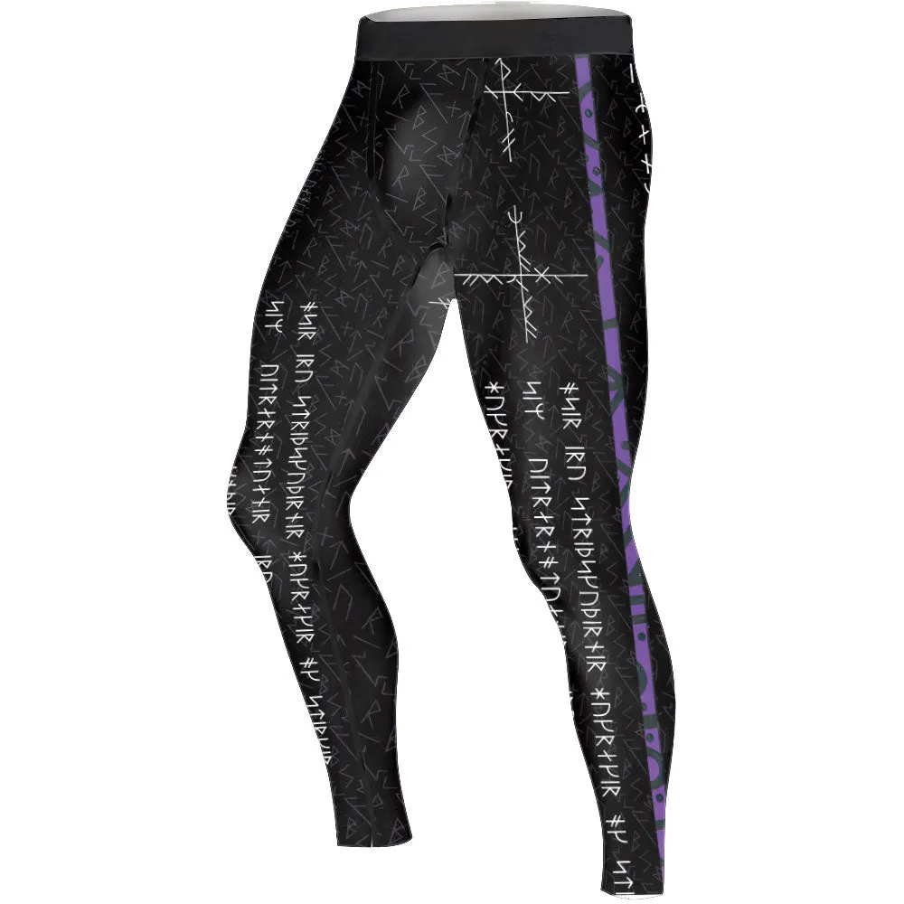 Viking Norse Rune Men's Compression Leggings