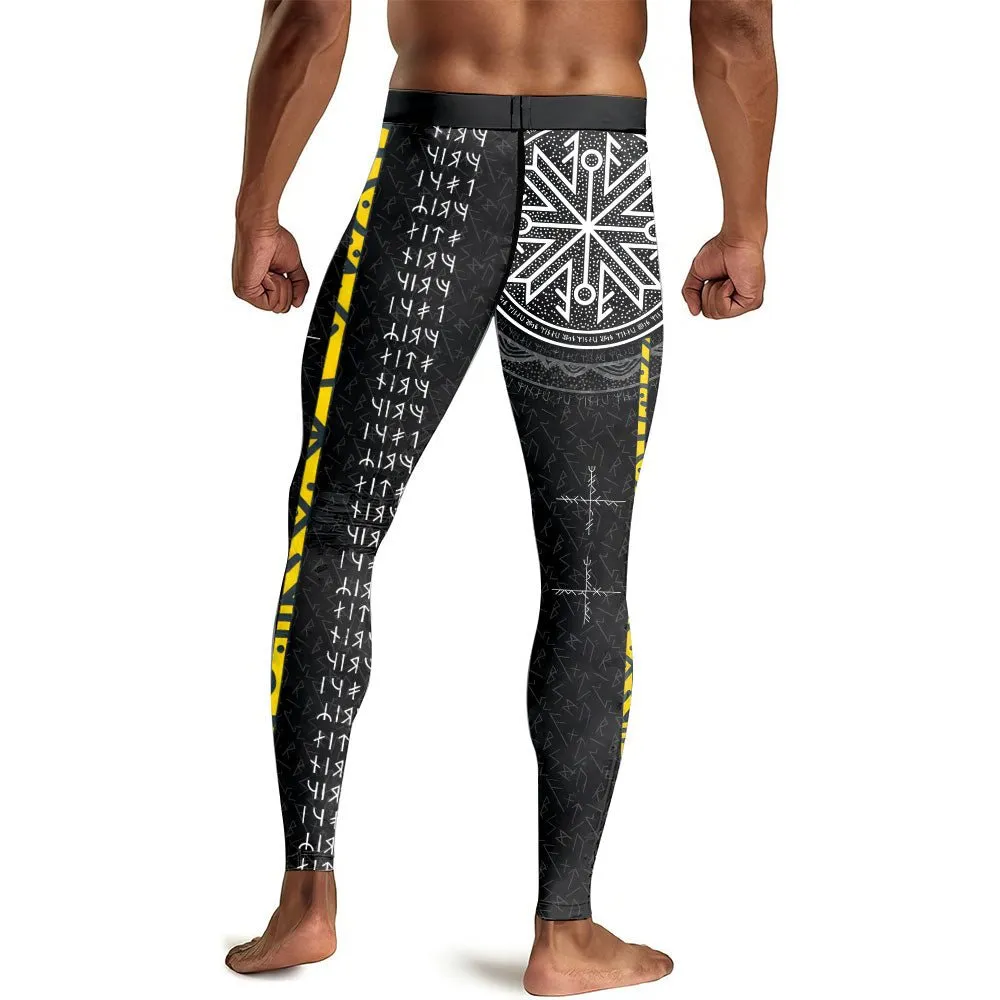 Viking Norse Rune Men's Compression Leggings
