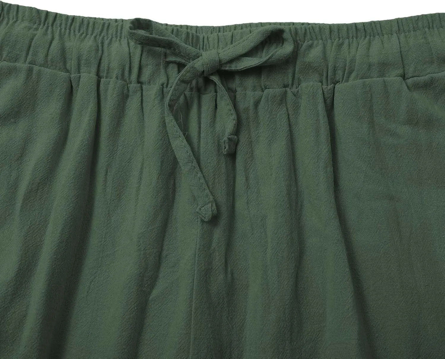 Women Linen Palazzo Pants Wide Leg,High Waist Casual Lounge Pant with Pockets Trendy Plus Size Loose Trousers Pants