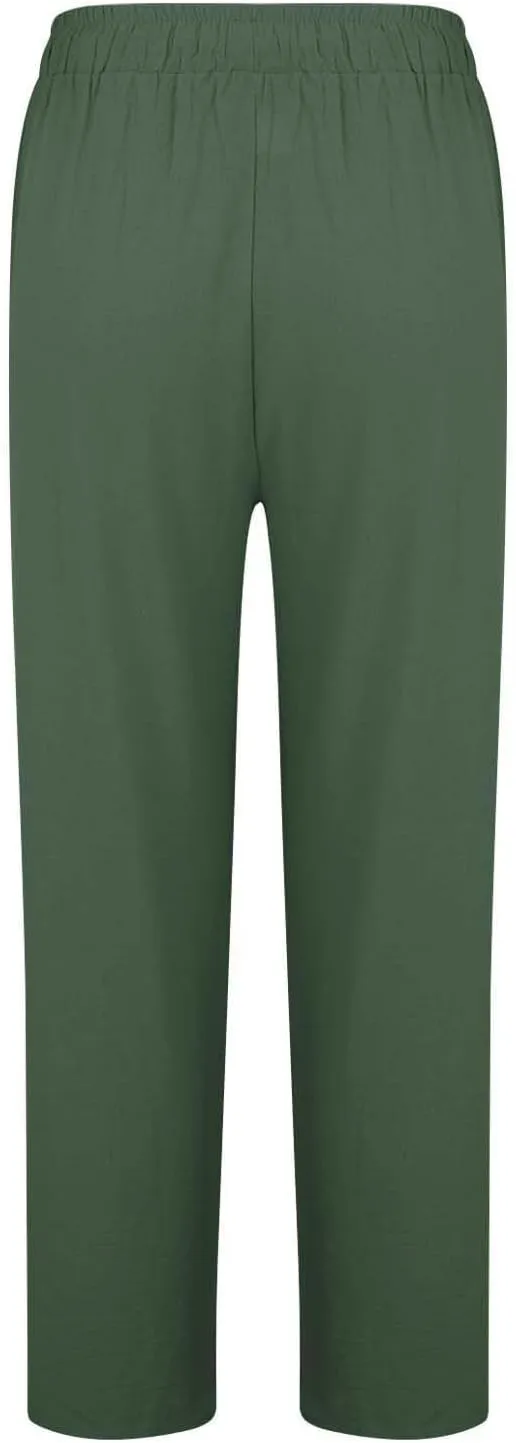 Women Linen Palazzo Pants Wide Leg,High Waist Casual Lounge Pant with Pockets Trendy Plus Size Loose Trousers Pants