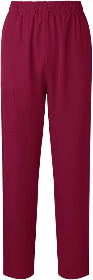 Womens Summer Elastic Waist Comfy Stretch Pull On Pants Workwear Professionals Trousers