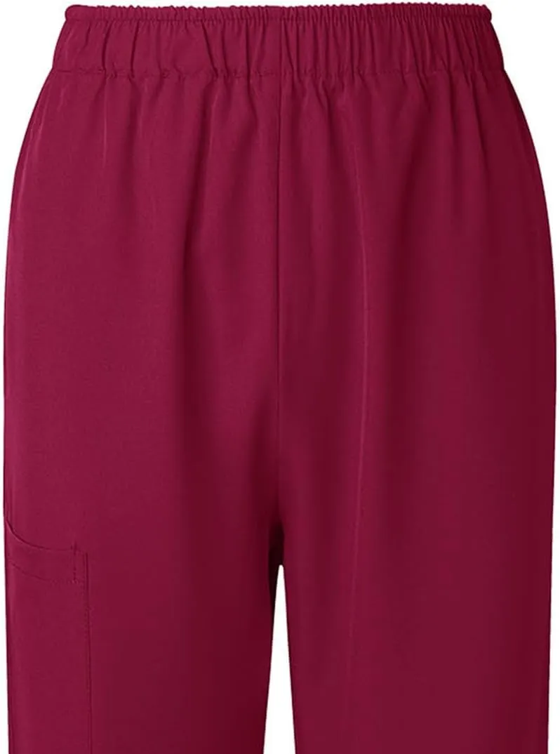 Womens Summer Elastic Waist Comfy Stretch Pull On Pants Workwear Professionals Trousers