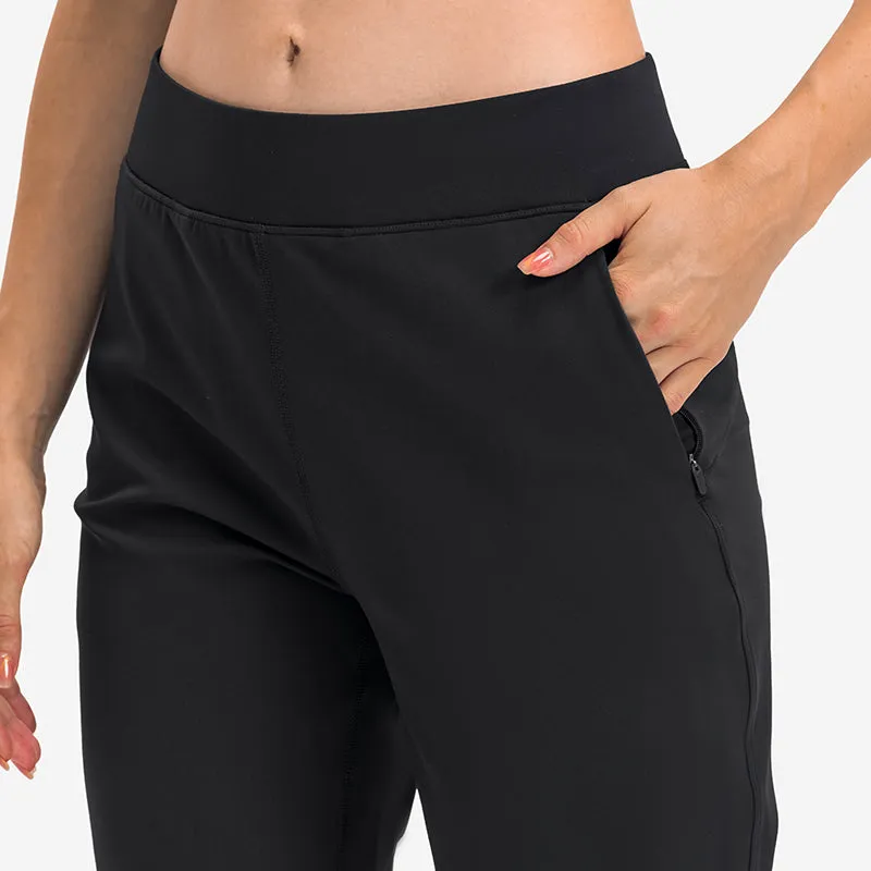 Women's Track Pants Athletic Running Sweatpants with Zipper Pockets Sports Jogging Sweat Pants Straight Leg